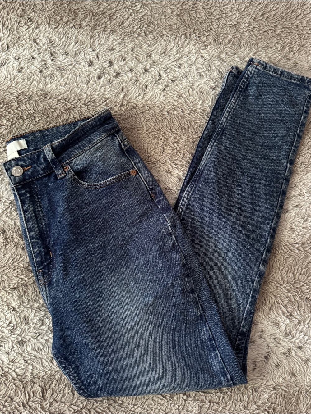 H&M Medium Blue High-Rise Denim Jeans